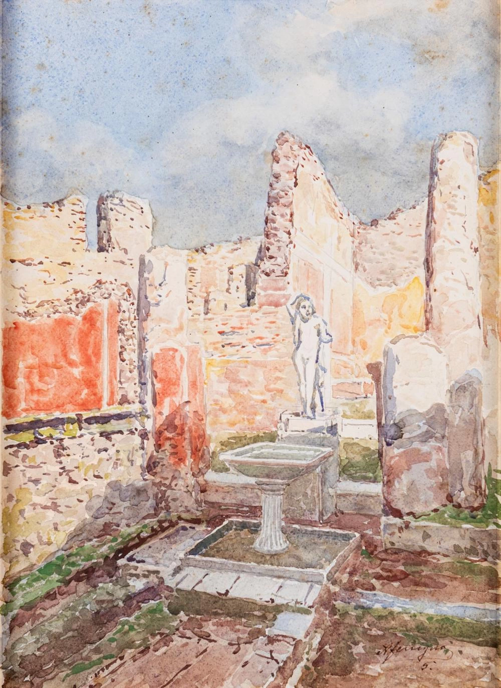 Antonio Ferrigno-75-Veduta di Pompei 3